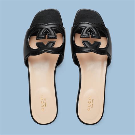 gucci interlocking g cutout sandal|Gucci g cutout sandals.